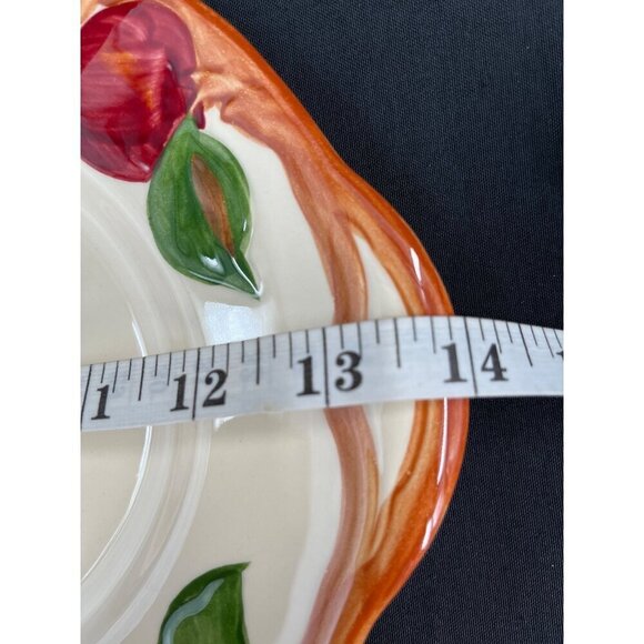 Franciscan Apple Earthenware Hand-Painted Ceramic Oval Serving Platter 14"x10" - Picture 5 of 9
